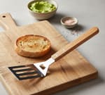 Wooden Flat Handle SS Rectangle Lifter with 4 Holes - No.30 — view 3