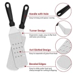 Plastic Black Handle SS Rectangle Lifter with Holes - No.67 — view 4