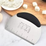 SS Dough Pastry Cutter with Measuring Scale - Black — view 2