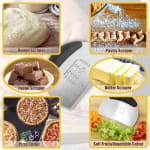 SS Dough Pastry Cutter with Measuring Scale - Black — view 3