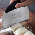 SS Dough Pastry Cutter with Measuring Scale - Black — view 6