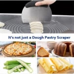 SS Dough Pastry Cutter with Measuring Scale - Black — view 8