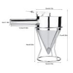 SS Conical Funnel Strainer with Stand — view 2