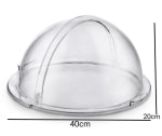PC Transparent Round Roll Top Lid - 40cm — view 2