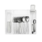 Plastic Rectangle Cutlery Holder Rack 6 Compartments - Grey — view 3