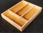 Wooden Rectangle Cutlery Holder Rack 4 Compartments — view 8