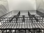 Thick Metal Wire Rectangle Cutlery Holder 4 Compartments - Black — view 6