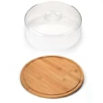 Wooden Bamboo Round Food Tray with Acrylic Lid — view 5