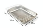 SS Baking Tray with Side Ears & Top PC Cover - 40x30cm — view 2
