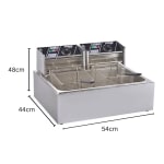 Electric Deep Fryer 16L Double Head - Horizontal Compartment — view 2