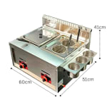 Gas 2 In 1 Deep Fryer + Noodle Boiler (8L + 8L) — view 2