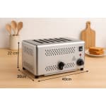 Electric Commercial 6 Slice Heavy Pop-Up Toaster — view 2