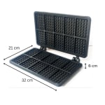 Spares for Electric 10 Slot Rectangle Waffle Maker - Up + Down Plate — view 2
