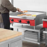 Gas Griddle Tawa Plate Big - Full Plain (Heating Area: 71x41cm) — view 4