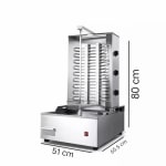 Electric Shawarma Machine 3 Burner with Auto Rotating Rod — view 2