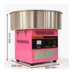 Gas Cotton Candy Machine - MS Pink Body — view 2