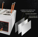 Electric Pasta/Noodle Boiler 4 Compartments with Taps - Premium — view 6