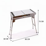 SS Foldable Rectangle Barbeque Grill — view 2