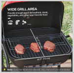 MS Red Top Square Barbeque Grill with Stand & Wheels (45x62cm) — view 5