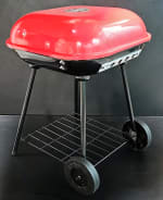 MS Red Top Square Barbeque Grill with Stand & Wheels (45x62cm) — view 8