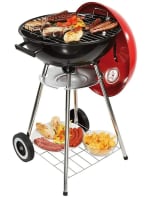 MS Red Top Round Barbeque Grill with Stand & Wheels (Grill Area: 43cm Diameter - Big) — view 3