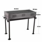 MS Rectangle Barbeque Grill with Removable Legs — view 2