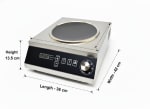 Zapata Full SS Induction - WLX2A | 3500W | Square | Wok Base | Switch + Knob Model — view 2