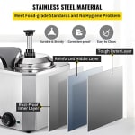 Electric SS Choco/Cheese Warmer with Pump Dispenser - Super Heavy — view 5