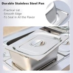 Electric Bain Marie with Glass - 2 Compartments (2 GN Pans of 1/2 100mm ~ 5.5L/Pan) — view 4