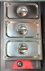 Electric Bain Marie without Glass - 3 Compartments (3 GN Pans of 1/3 150mm ~ 5.5L/Pan) — view 12