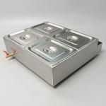 Electric Bain Marie without Glass - 4 Compartments (4 GN Pans of 1/2 150mm ~ 8.5L/Pan) — view 4