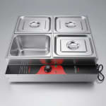 Electric Bain Marie without Glass - 4 Compartments (4 GN Pans of 1/2 150mm ~ 8.5L/Pan) — view 5