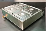 Electric Bain Marie without Glass - 4 Compartments (4 GN Pans of 1/2 150mm ~ 8.5L/Pan) — view 7