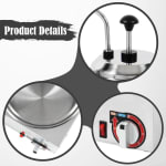 Electric SS Choco/Cheese Warmer with SS Pump Dispenser — view 4