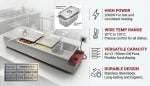 Electric Bain Marie without Glass - 4 Compartments Straight Model (4 GN Pans of 1/2 150mm ~ 8.5L/Pan) — view 4