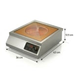 Veratti Electric Infrared Induction - T1PT | 3500W | Square | Ceramic Top | Flat Base | Touchscreen + Knob Model — view 3