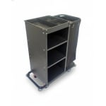 MS Black Housekeeping Trolley - Half Size with One Sided Plain Bag — view 4