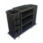MS Black Housekeeping Trolley - Full Size with Two Sided Bags (1 Side Plain + 1 Side with Pockets) — view 4