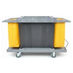 ABS Fibre Housekeeping Trolley - Full Size with Two Sided Yellow Bags — view 9