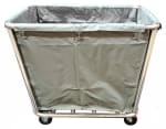 SS Quadrilateral Laundry Trolley with Linen Bag — view 5