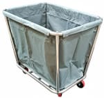 SS Quadrilateral Laundry Trolley with Linen Bag — view 6
