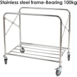 SS Collapsible & Foldable Rectangle Laundry Trolley with Linen Bag — view 5