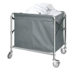 SS Collapsible & Foldable Rectangle Laundry Trolley with Linen Bag — view 9