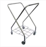 SS Square X-Shaped Laundry Trolley with Linen Bag — view 4