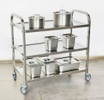 SS Rectangle 3 Layer Service Trolley — view 8