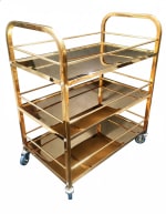 Golden Premium Rectangle 3 Layer Service Trolley — view 6