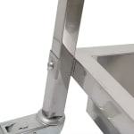 SS Rectangle 3 Layer Service Trolley with Extra Depth Trays — view 6