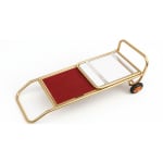 Golden L-Shaped Luggage Trolley with Heavy 14cm Diameter Wheels — view 6