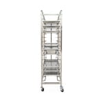 SS Baking Tray Trolley with 15 Slots & Lockable Wheels — view 3