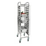 SS GN Pan Trolley with 15 Slots & Lockable Wheels — view 3